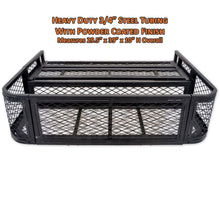 heavy duty 3/4" steel tubing with powder coated finish measures 29.5 inches by 39 inches by 10 inches