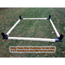 build your own platform to any size with 4x4 channels to be used with your own lumber