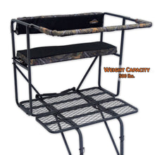 two-man ladder stand with 500 pound weight capacity