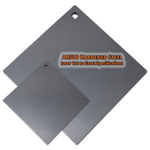 Copper Ridge Outdoors steel square target various sizes with ar500 hardened steel that is laser cut to exact specifications