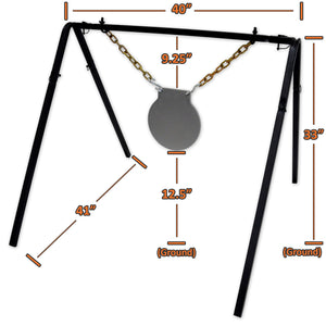 Copper Ridge Outdoors steel gong target with stand dimensions
